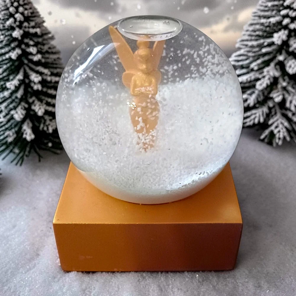 Disney Tinker Bell Snowglobe Tink 2021‎ Christmas Xmas Holiday Peter Pan Golden